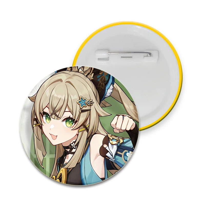 32/44/58mm Anime Game Genshin Impact Kirara Round Brooch Cartoon Badge for Backpack Hat Jewelry Accessories Gifts