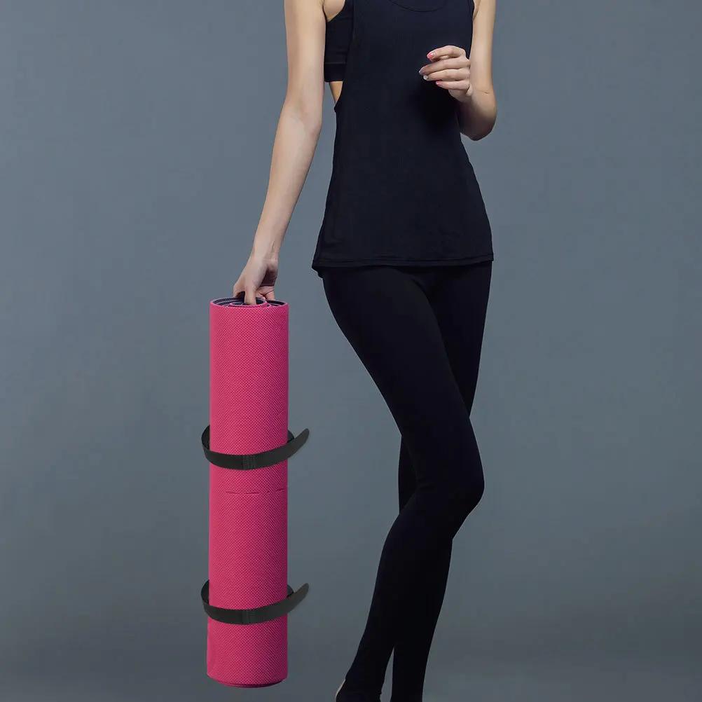 

10Pcs Nylon Yoga Mat Straps with Hook and Loop Fastening Strong Hold for Rolled Mats Portable Fitness Accessory for Travel Gym