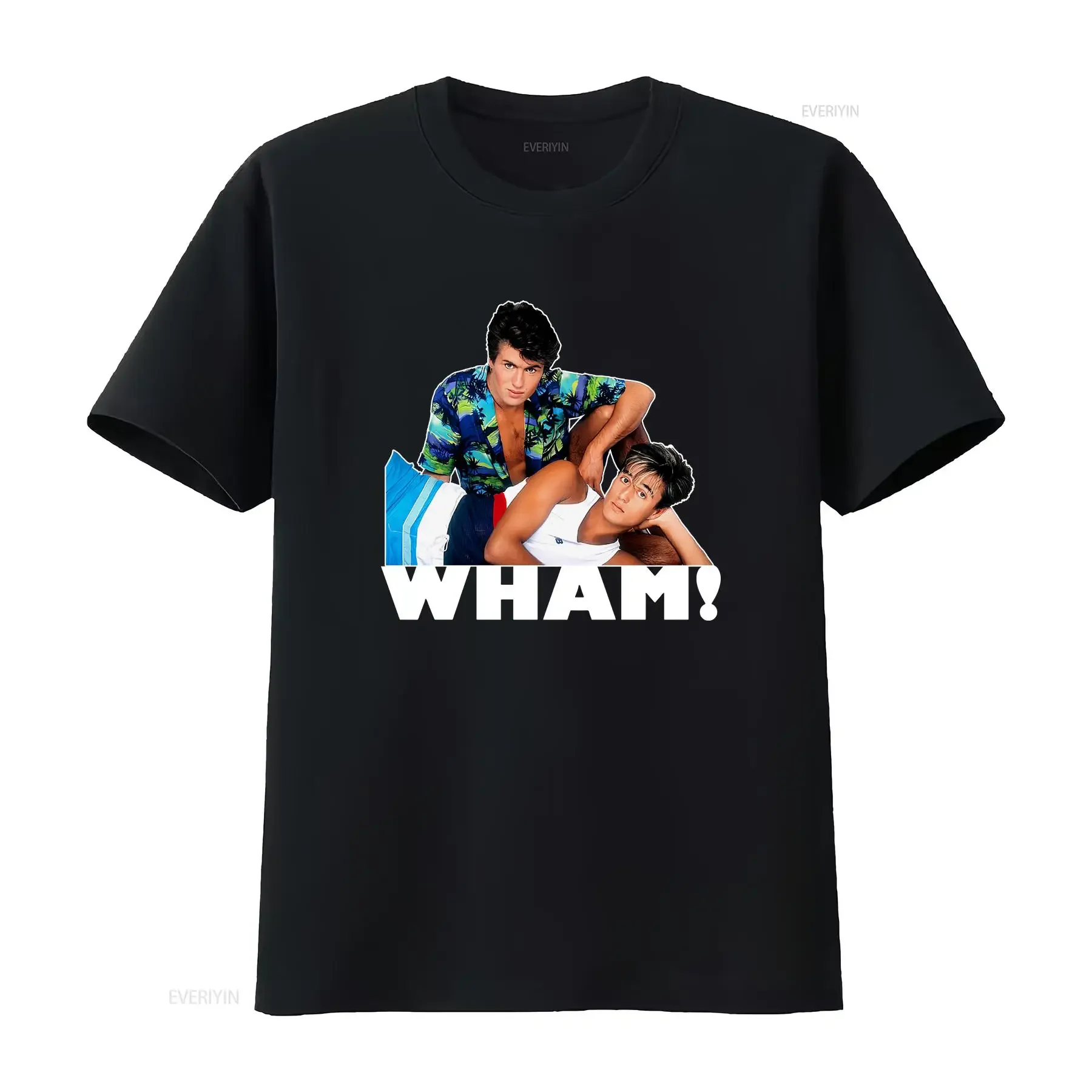 Wham Eighties Band T Shirt vintage Washed Comfortable Stylish Slightly homme fashion graphic designer clothes