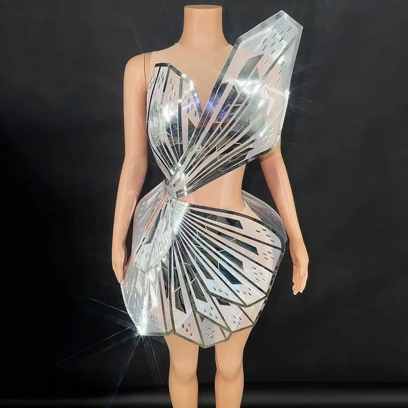 

Butterfly Sexy Party Dress Women Festival Clothing Singer Stage Costume Gogo Dancer Clothing Nightclub Performance Outfit yj882