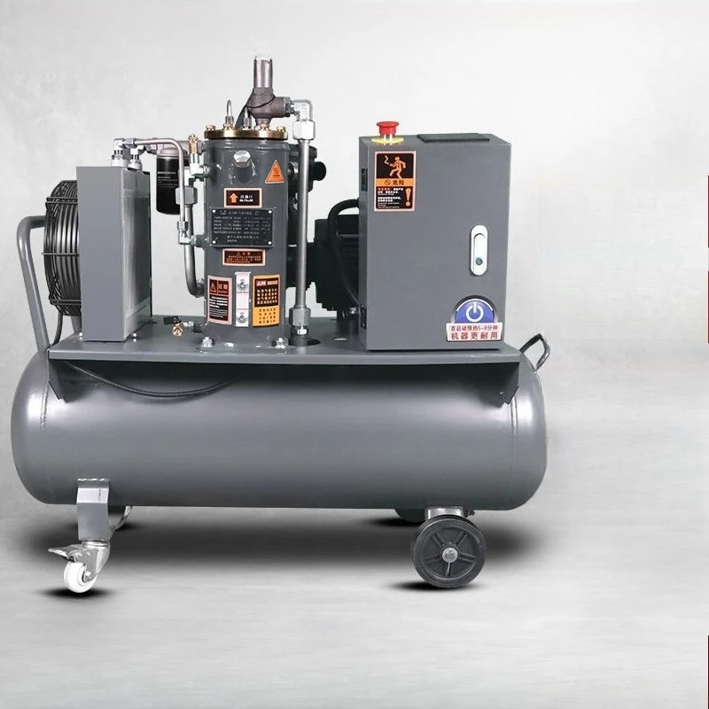 Mobile screw air compressor, three-phase industrial grade 380v permanent magnet frequency conversion high power