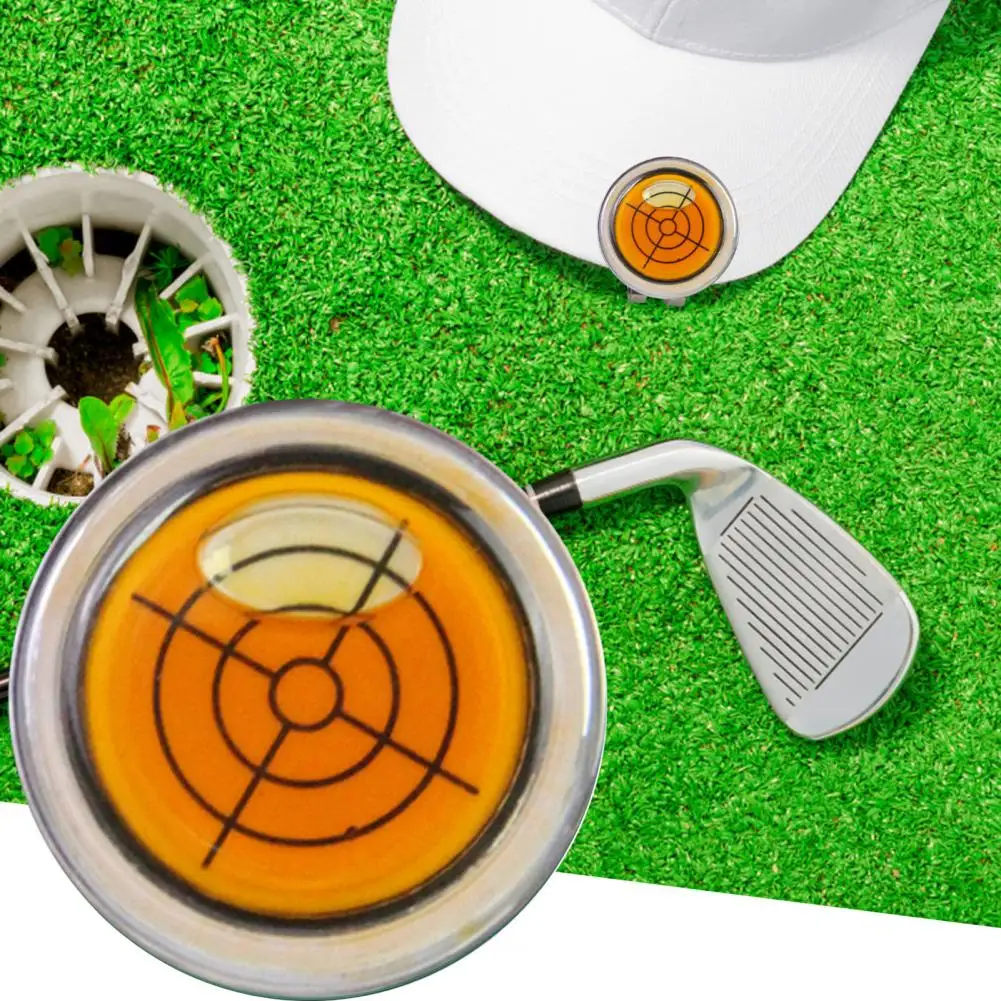 Golf Hat Clip with Bubble Level Magnetic Golf Ball Marker Hat Clip with Level Function Round Cap Clip Mark Line Marker for Golf