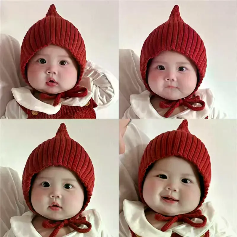 Chapeau pour enfants hiver femmes et hommes bébé tricoté chapeau mode chaud pointe chapeau bébé oreille Protection tricoté photographie accessoires