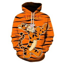 Disney De Tigger Film Hoodie Sweatshirts Mannen Vrouwen Jongens Meisjes Pullover Harajuku Streetwear Zak Hoodies