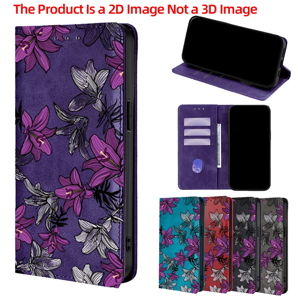 Flower Pattern Leather Phone Case for Samsung Galaxy A57 A37 A27 A17 A07 A56 A36 A26 A16 A06 Galaxy S26 Ultra S26 Plus Cover