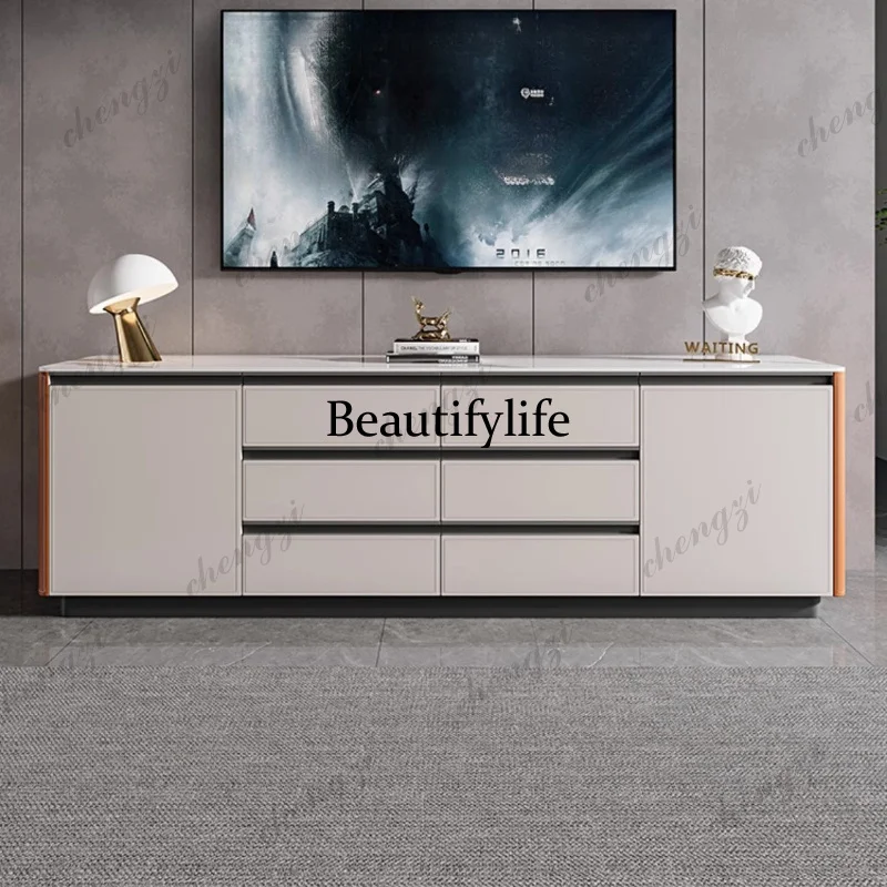 

TTT Light Luxury Bedroom TV Cabinet Retro Home Living Room Dressers Designer Trendy Tv Stands Luxury