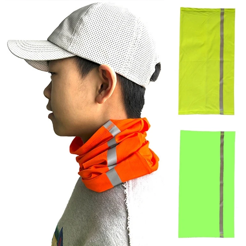 Reflective Neck Gaiter Visibility  Balaclavas bandana Reflective Safety Bandana Drop Shipping