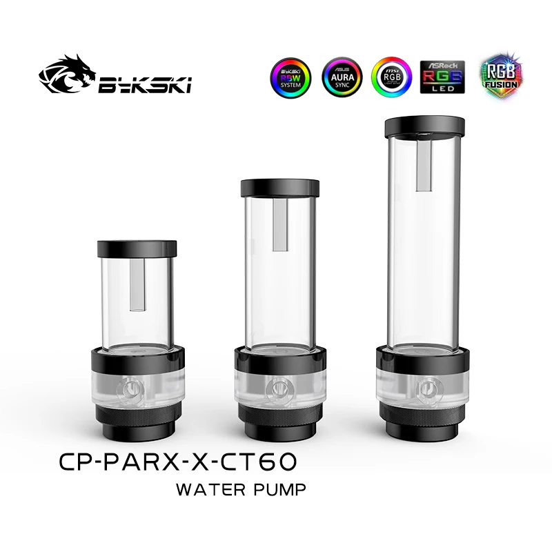 

Bykski AIO Combo Pump + Reservoir Maximum 3800RPM / Flow Lift 3 Meter / 330L/H Water Cylinder Tank POM /RGB Light CP-PARX-X-CT60