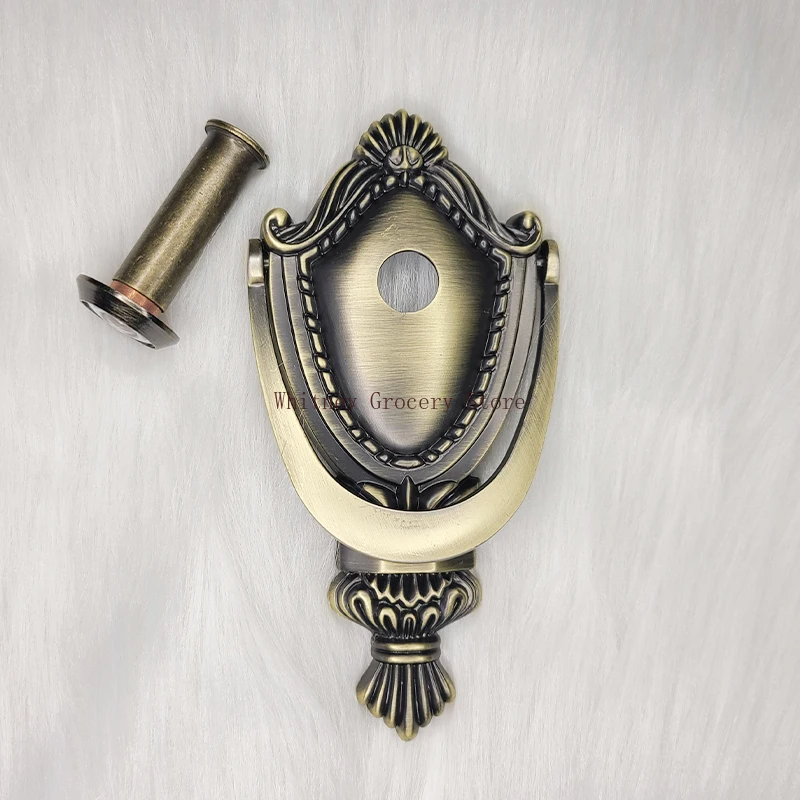 

Большой дверной молоток с зеркалом для конфиденциальности, антикварный, из цинкового сплава, с функцией «кошачий глаз», декоративная ручка для домашнего декора, фурнитура для дверей