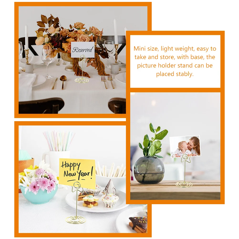 

8 Pcs Love Note Holder Table Number Picture Holders for Tables Photo Card Clips Place