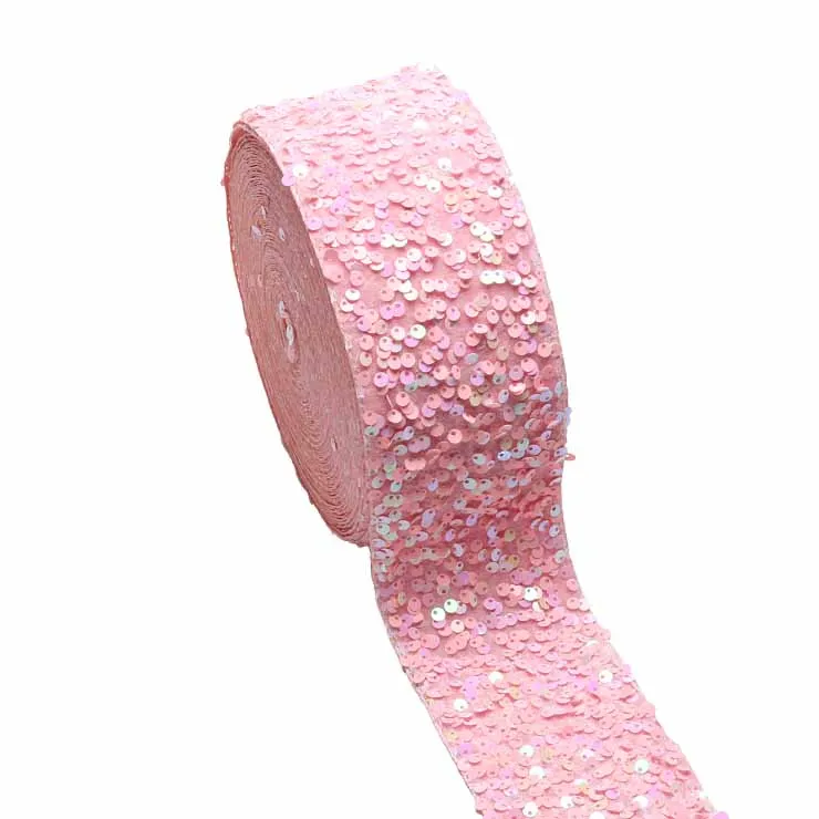 20yards Velvet 3'' Sequins Ribbon 75mm DIY for Hairbows DIY handmade materials in stock