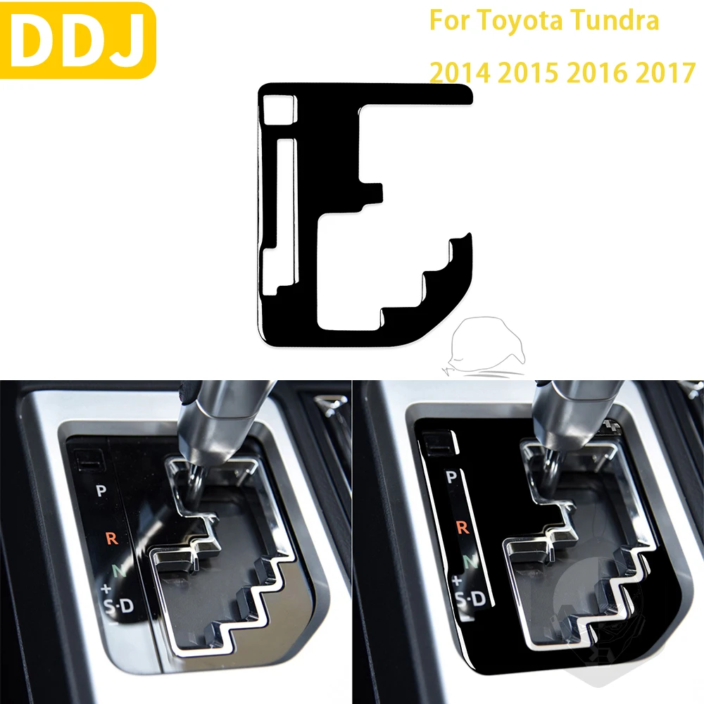 

For Toyota Tundra 2014 2015 2016 2017 2018 Accessories Car Plastic Black Interior Gear Indicator Frame Trim Sticker Decoration