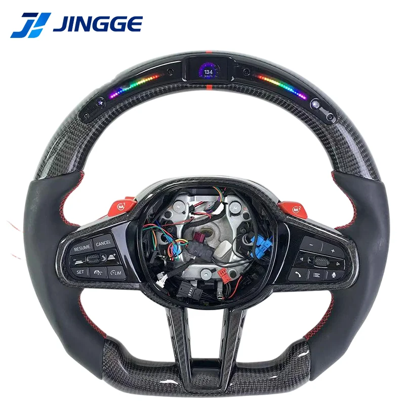 

For LED Carbon Fiber Steering Wheel the CS M3 G20 G21 G22 G30 G31 G80 F10 E60 Steering Wheel 2017-2024 Support Customization