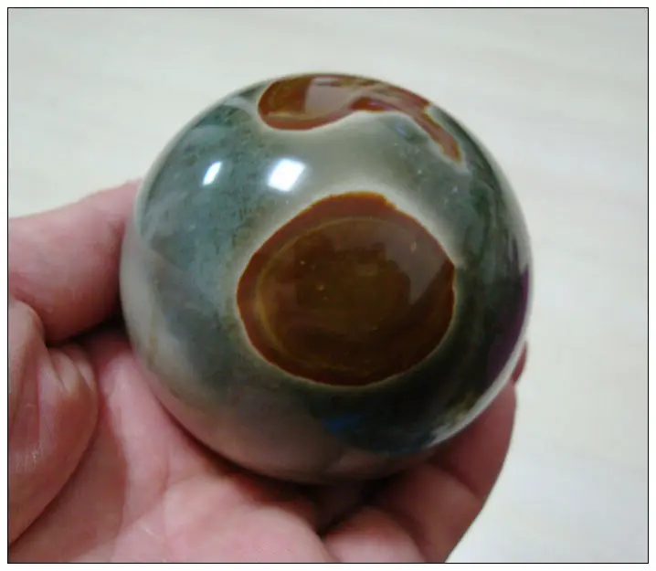 65mm NATURAL Polychrome OCEAN JASPER  Sphere  Crystal  Rock Healing