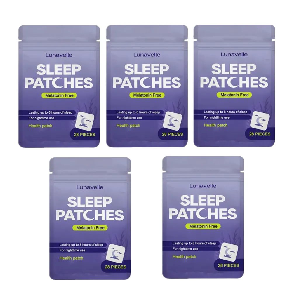 Parches para Dormir Lunavelle Sin Melatonina para Adultos, Parches Transpirables de Tela No Tejida que Alivian Eficazmente el Insomnio y la Ansiedad