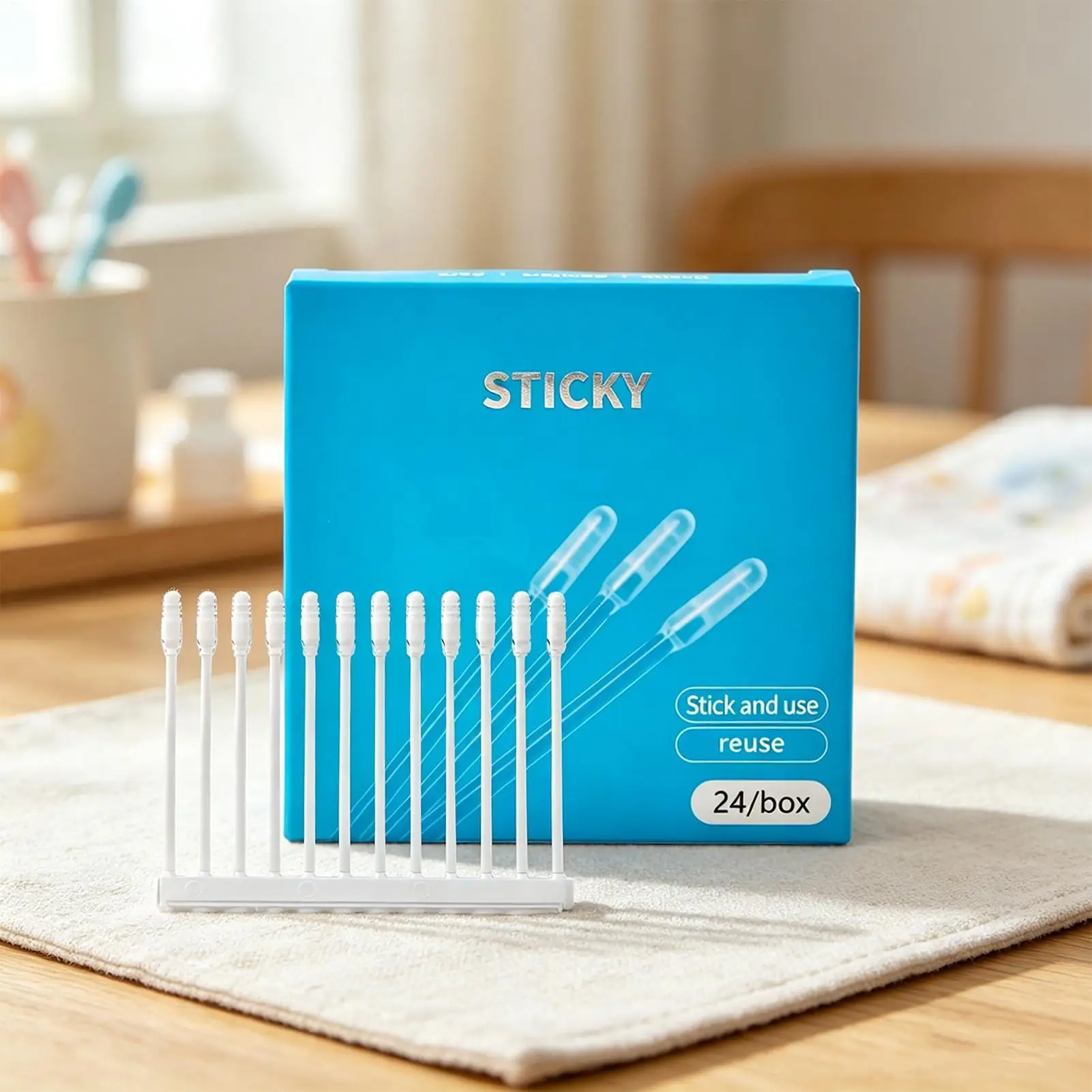 Sticky Ear Cleaning Stick Reusable Dirt Cleaning Swabs reusable earwax removal tool for Home Bathroom Daily Care