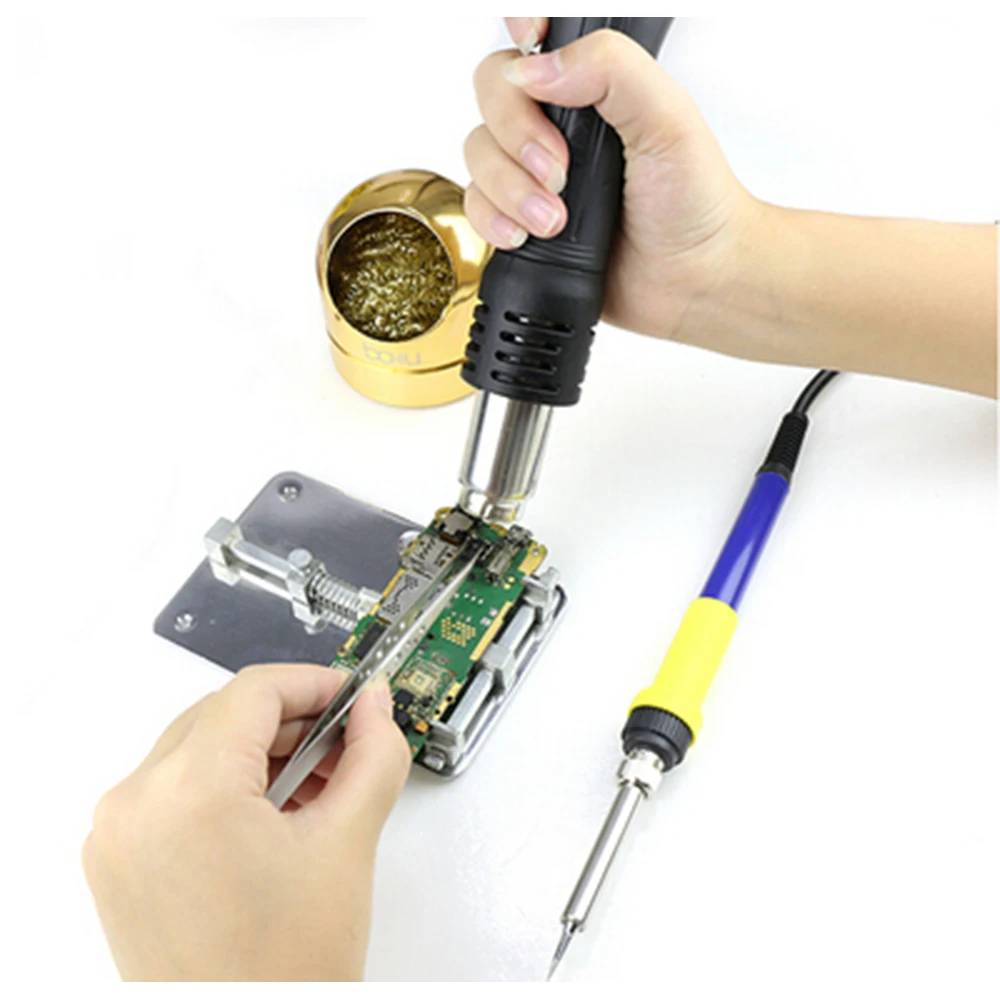 Hot Air Soldering Station Dual Digital Display Desoldering Station Brushless Fan Quiet Design BAKU 878L2