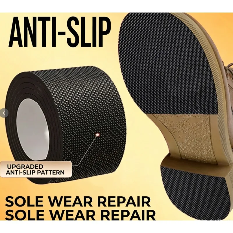 1 Roll Thick Non-Slip Wear-Resistant Shoe Sole Sticker - Anti-Abrasion Heel for Quieter, Sound-Canceling Chunky Heels Protection