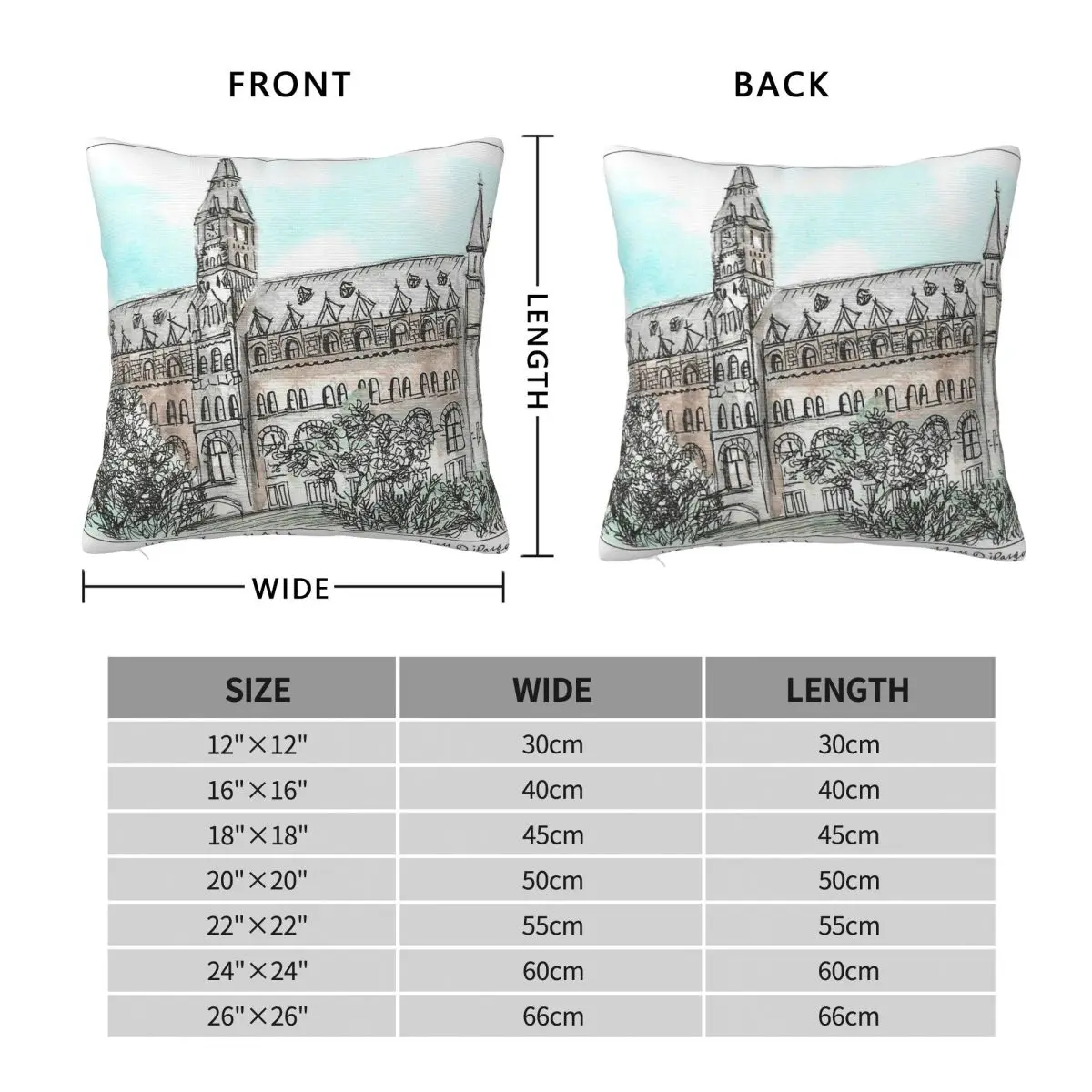 Healy Hall Pillowcase Polyester Linen Velvet Creative Zip Decorative Pillow Case Sofa Cushion Case