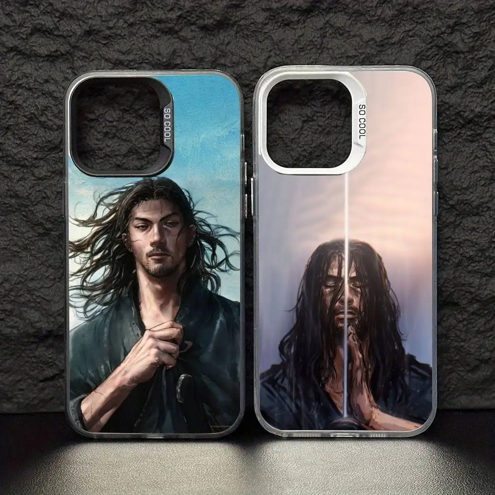 

Anime V-Vagabond Phone Case Color Silver Shell For IPhone 17 16 15 14 13 12 11 Pro Max Plus