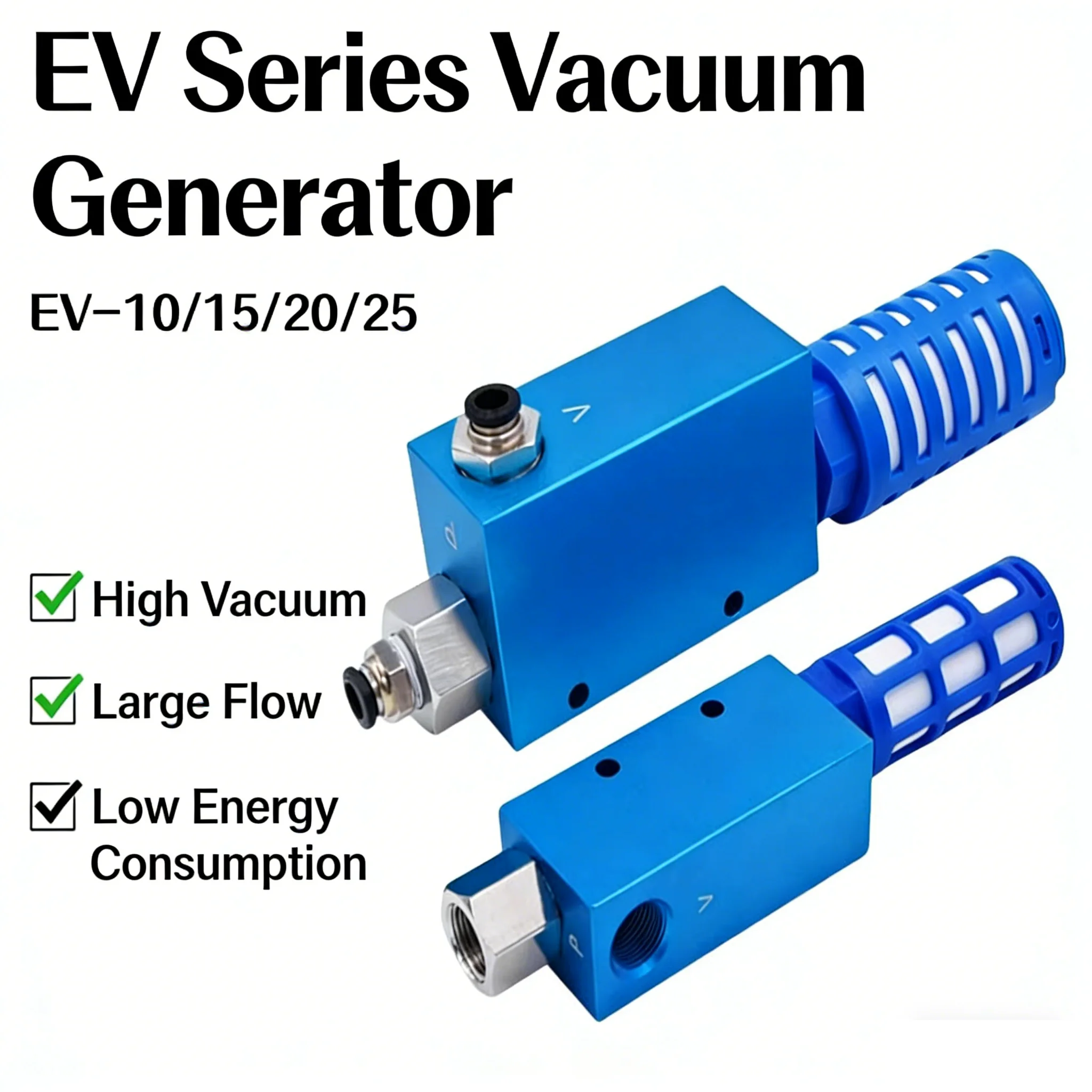 Pneumatic EV Vacuum Generator Manipulator with Large Suction and Large Flow EV10HS/15HS/20HS/EV-25HSCK