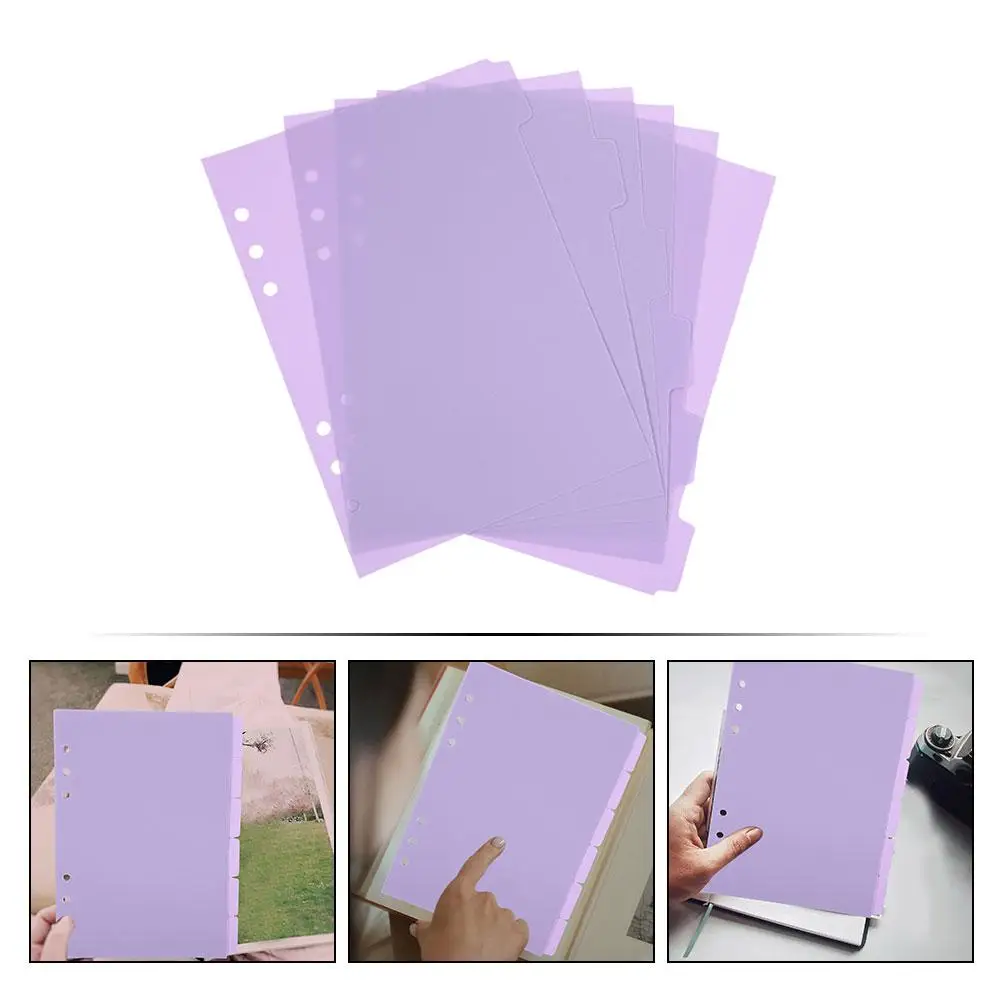 12 Pcs Notebook Binder Tabs Dividers Paper Pocket Separator Replacement Filing Page Markers Index Classified Labels ganizer
