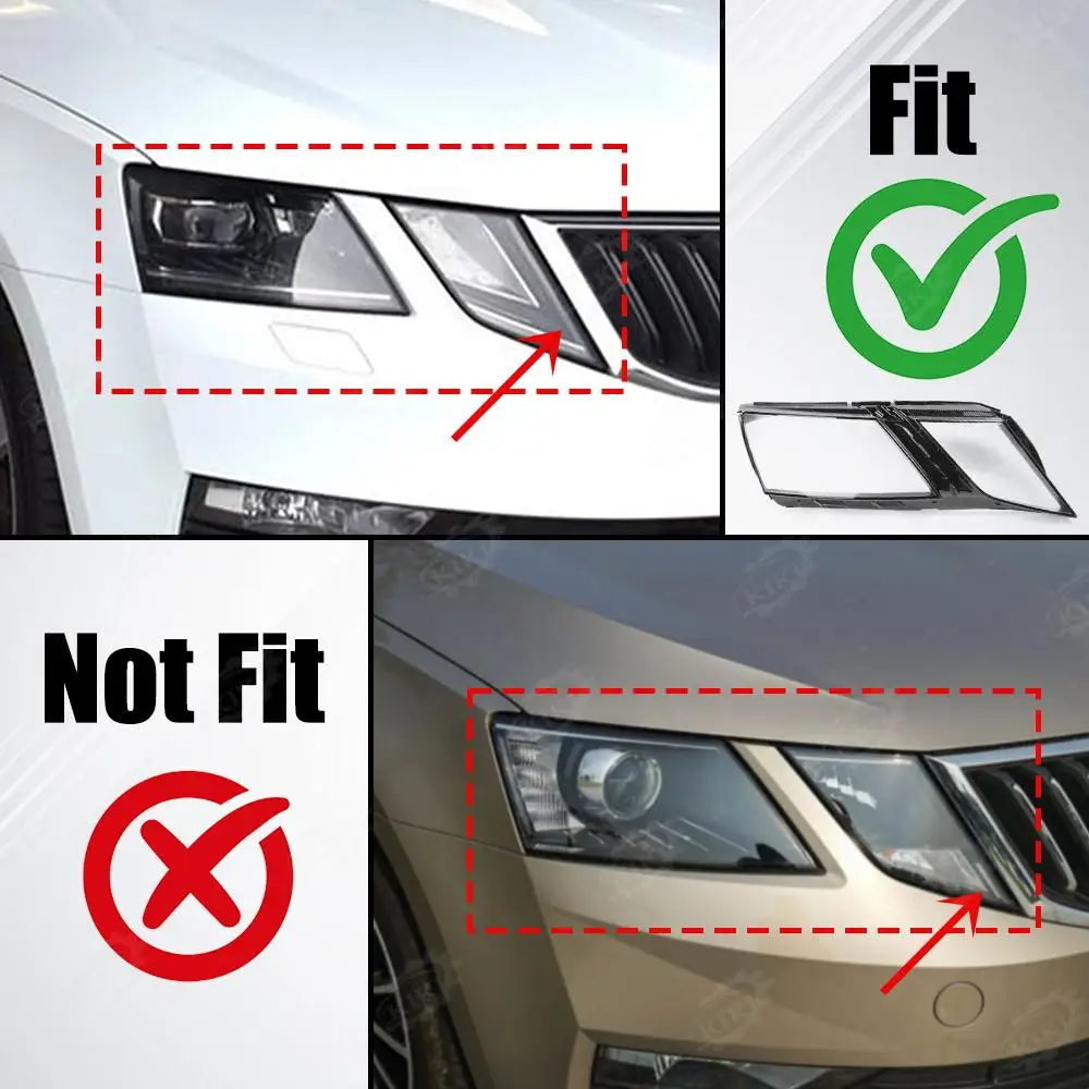 Fit For Skoda Octavia 2018 2019 2020 Headlight Cover Waterproof Dustproof Automotive headlight housing Headlight Lens