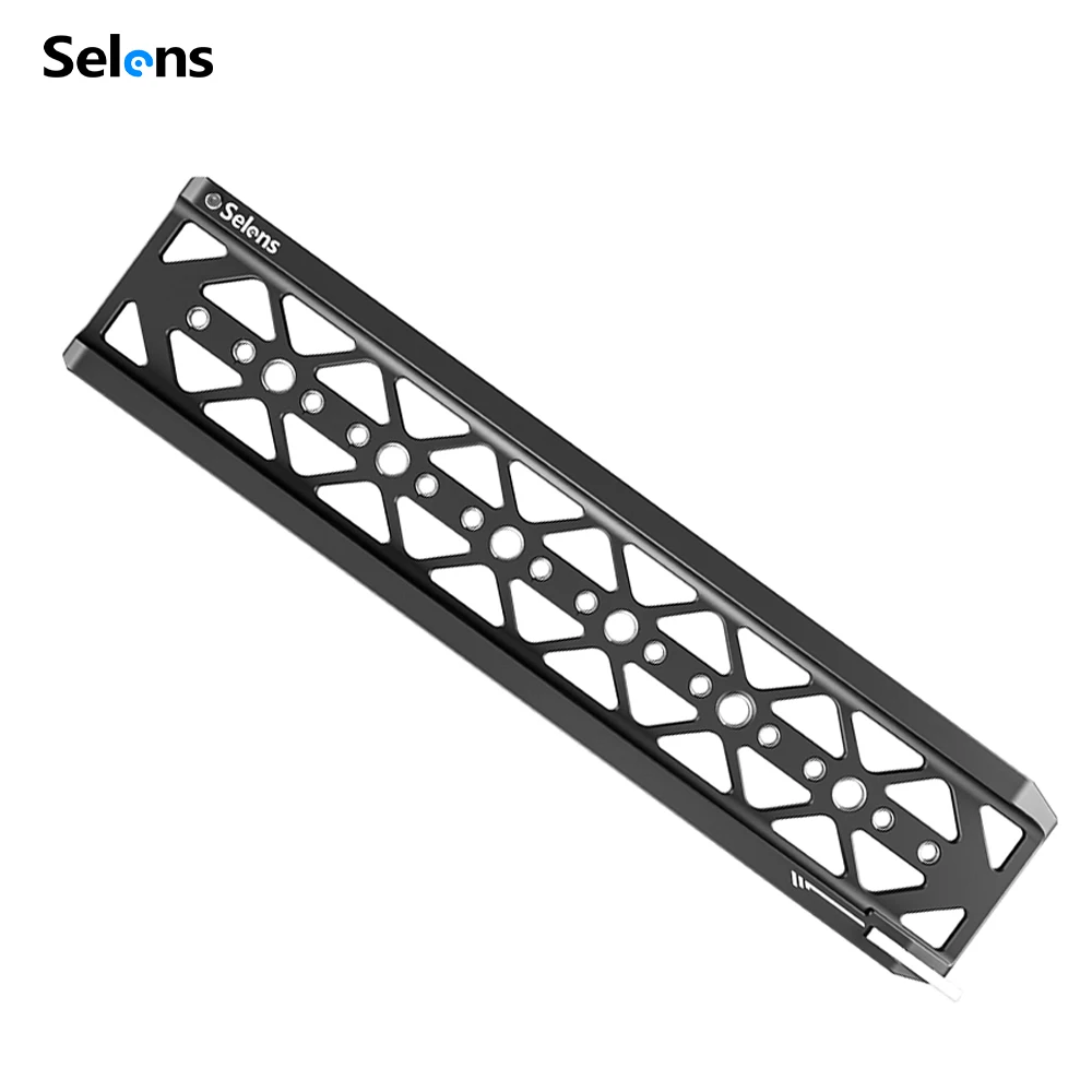 Selens placa de cauda de andorinha de liga de alumínio de 8/10/12 polegadas com placa adaptadora de base deslizante com furo de parafuso 3/8 1/4 para tripé de câmera de filme