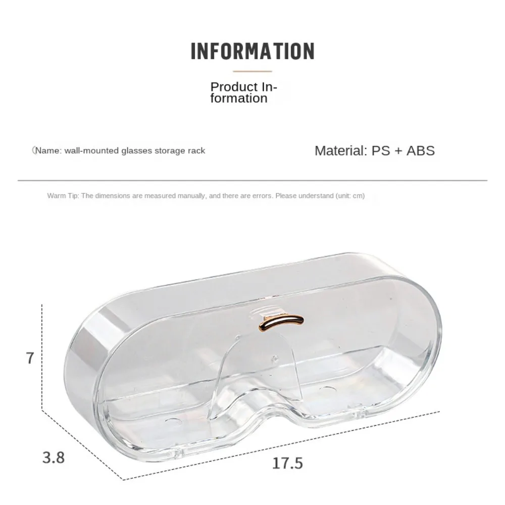 حامل عرض نظارات شمسية مثبت على الحائط ، ديكور خزانة ملابس ، صندوق تخزين نظارات منزلية ، عرض زجاجي محمول خالي من الثقب