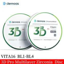LODDEN 3D Pro Zirconia Blocks Multilayer Blocks 98mm Translucence Cad Cam System Dental Lab Materia