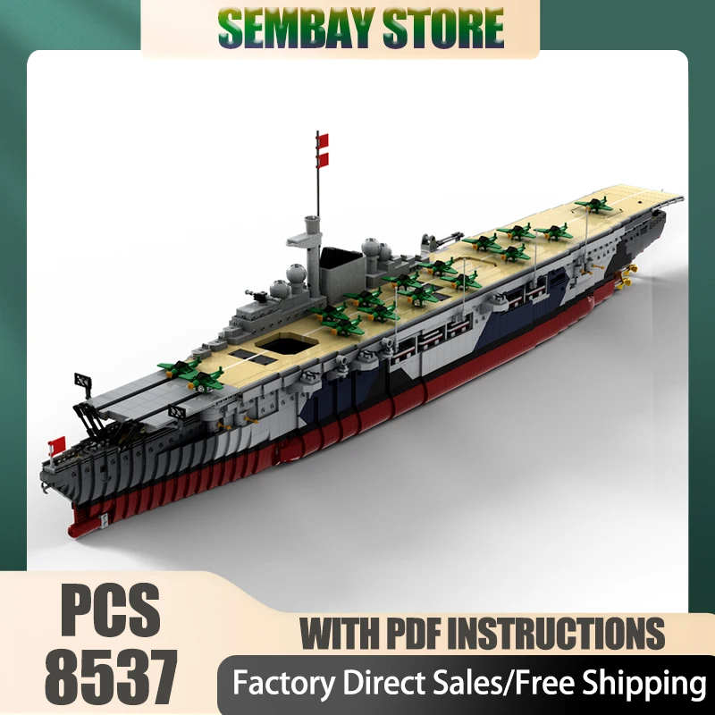 العسكرية Moc قوالب بناء وحدات 1: 200 حاملة الطائرات الألمانية نموذج التكنولوجيا كتل عيد الميلاد لتقوم بها بنفسك لعبة هدية البناء