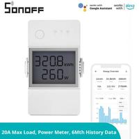 SONOFF POW Elite Power Meter 16A/20A Smart Switch ESP32 Chip LCD Screen Overload Protection Via EWeLink Alexa Google Home