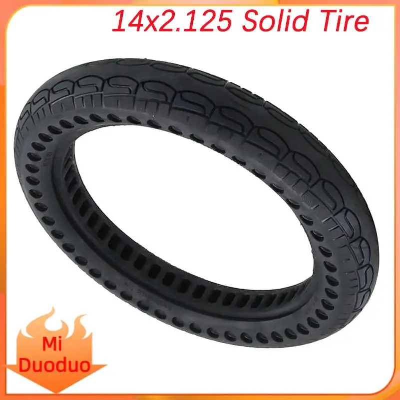 

Off Road Tires 14x2.125 Solid Rubber Honeycomb Tyre For 14 Inch Scooter Wheel