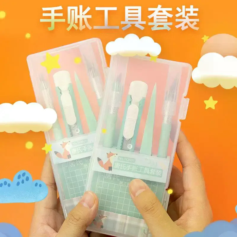 Complete doe-het-zelf scrapbookingtoolkit met pennen, vleesmessen, pincetten en snijmatten – niet-intrekbaar handvat voor dagelijks gebruik