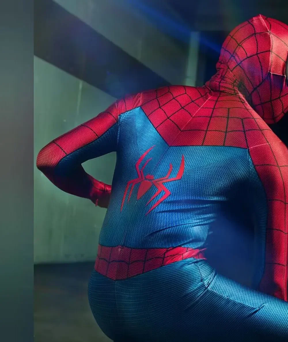 Disfraz de Halloween para hombre y niño, traje de superhéroe Zentai, Cosplay de araña sin camino a casa, mono completo para adultos y niños