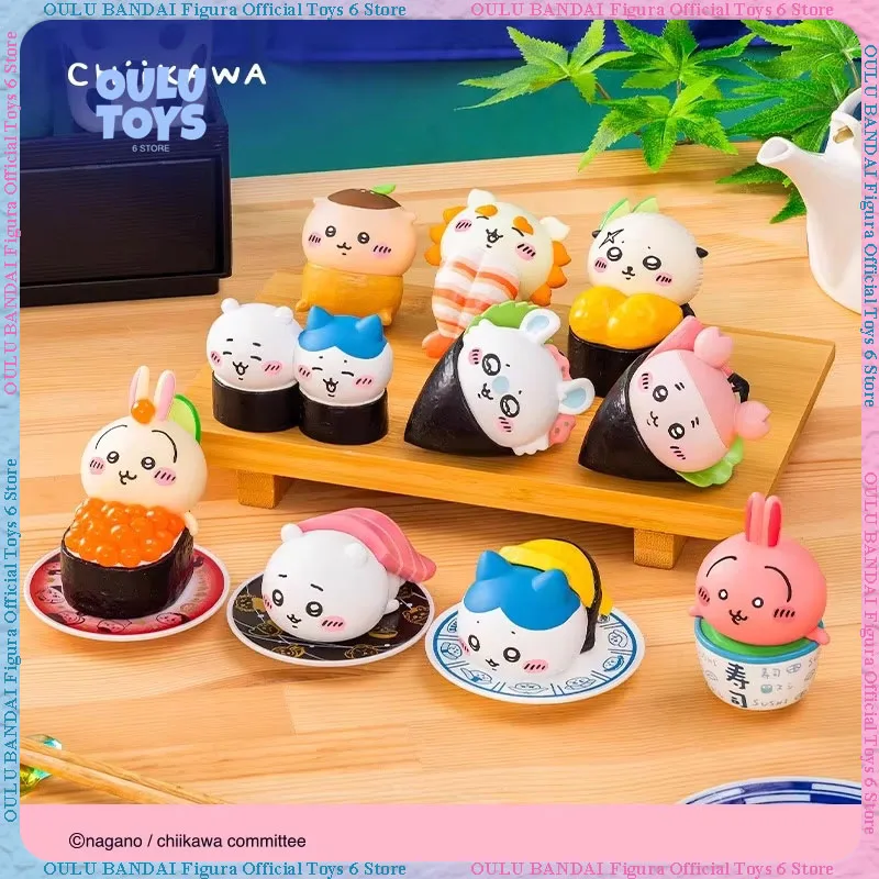

Original Miniso Chiikawa Sushi Series Blind Box Usagi Chiikawa Hachiware Designer Toys Anime Figure Cute Doll Ornament Gift