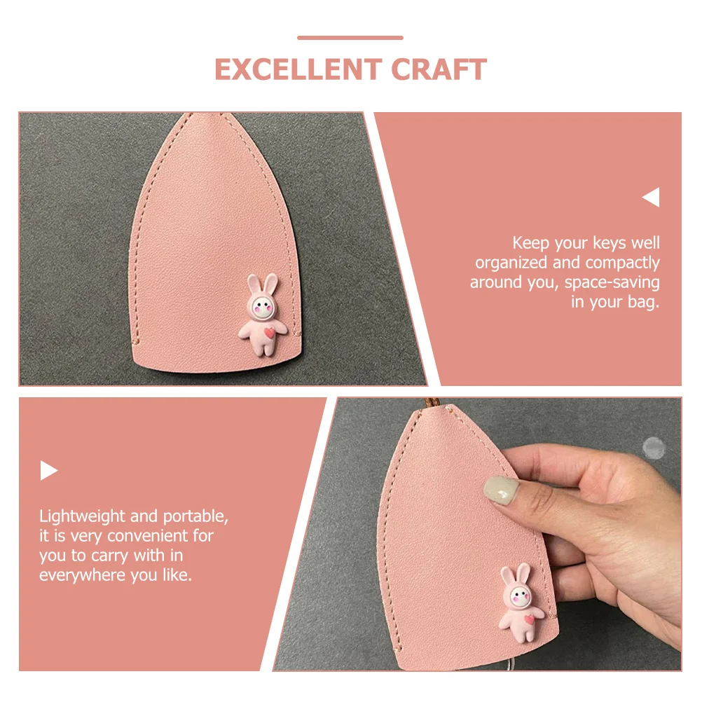 

4pcs Pu For Keys Scratch Proof Cover Portable Covers Organizer Bag For Key Pull Out Key Sleeve Case House Keys