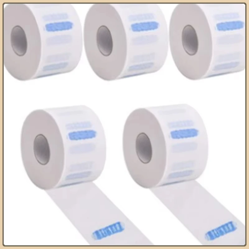 Bandes de cou blanches jetables, accessoire de coupe de cheveux, papier extensible réglable pour barbier, dédié au Salon de coiffure, 1 rouleau