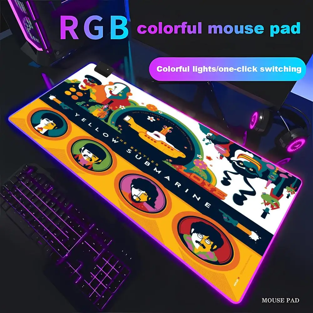 

RGB The B-Beatles Band Mousepad Boy Pad Natural Rubber Gaming mousepad Desk Mat Size for Gameing World tanks CS GO Zelda HYBXAXC