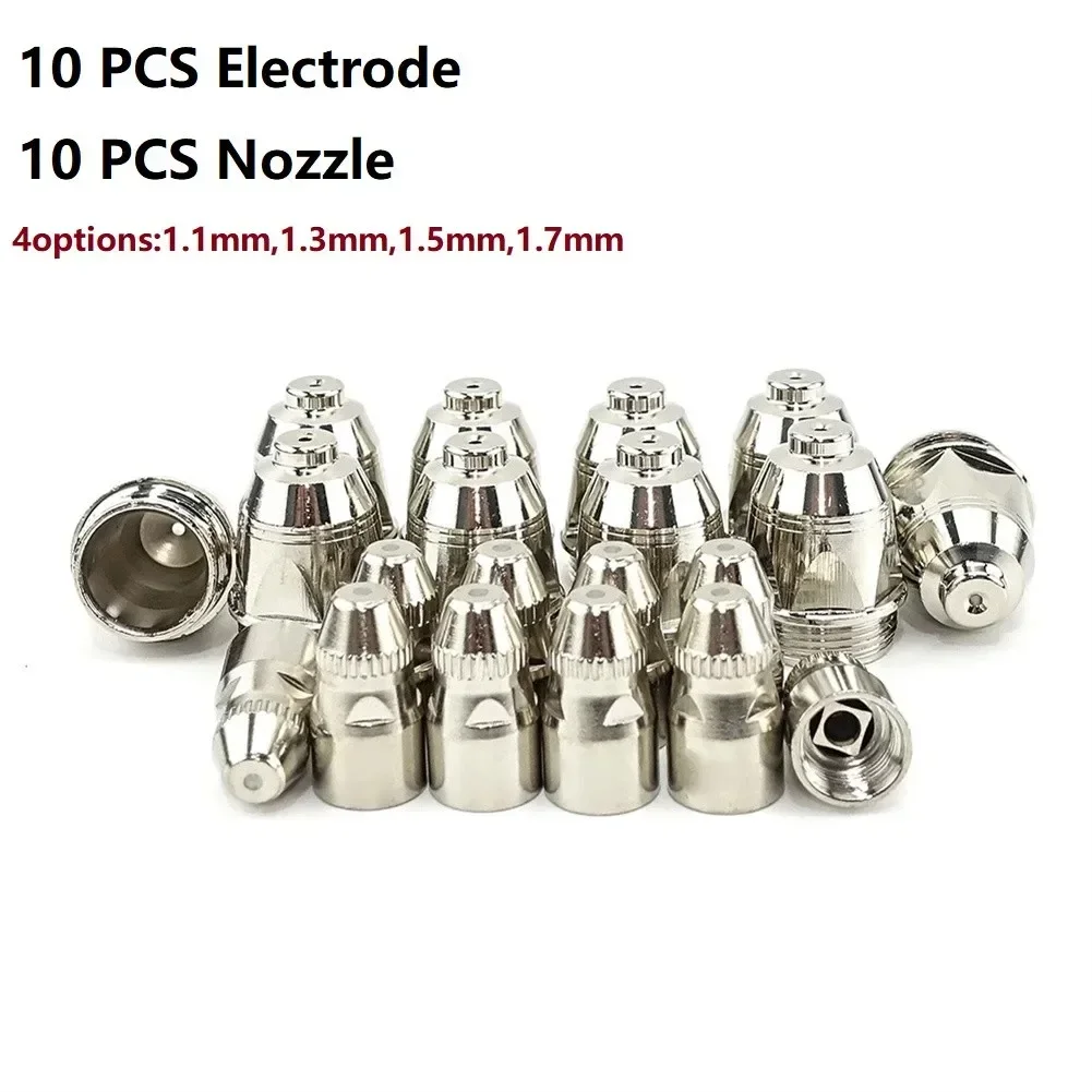 20pcs P80 Plasma Cutting Torch Consumable Set Precision Processed Electrode Nozzle Tip Long Life and Abrasive Resistance
