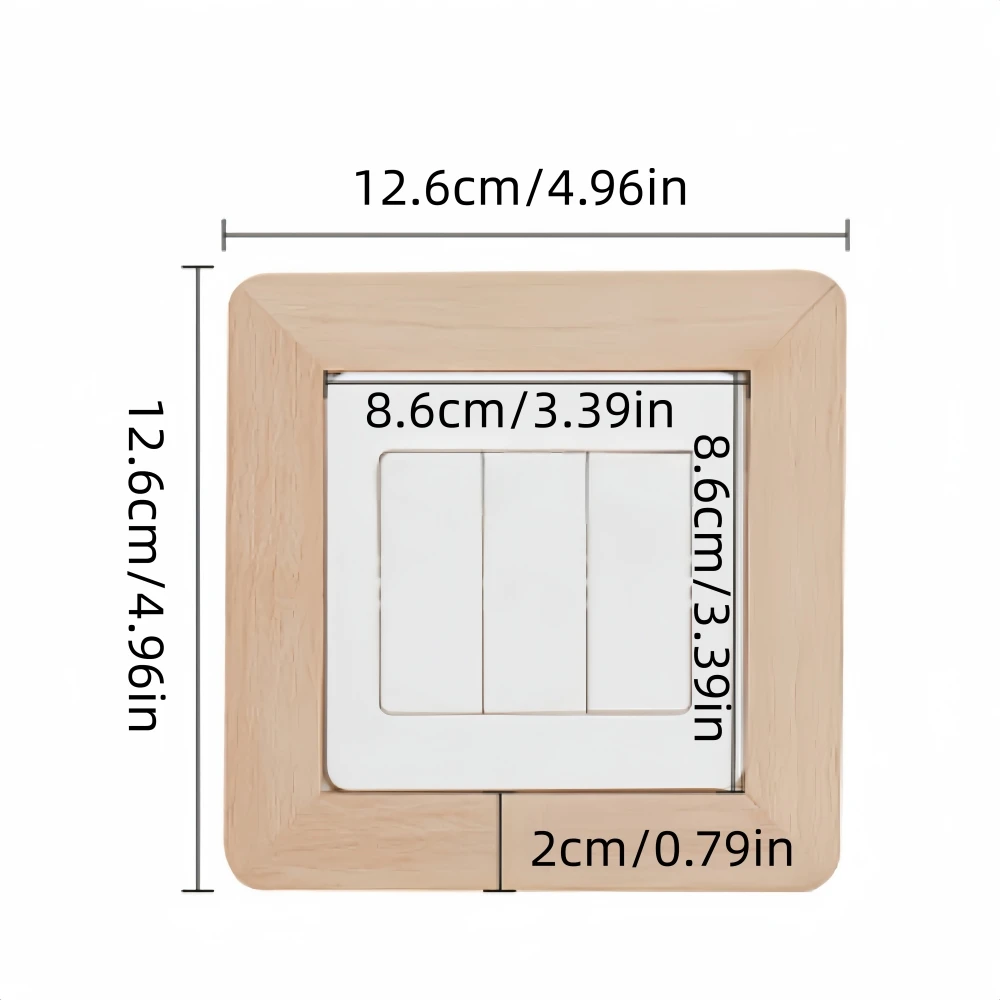 1pc Simple Dustproof Living Room Decor Non Adhesive Wall Sticker Switch Stickers Home Decoration Switch Protective Cover