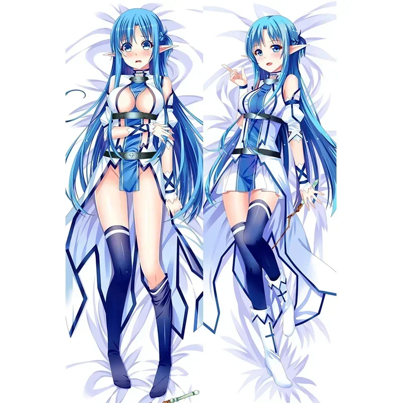 

Sword Art Online Yuuki Asuna Pillow Case Bedding Anime Kirito Dakimakura Waifu Hugging Body Decorative Customize Pillow Cover