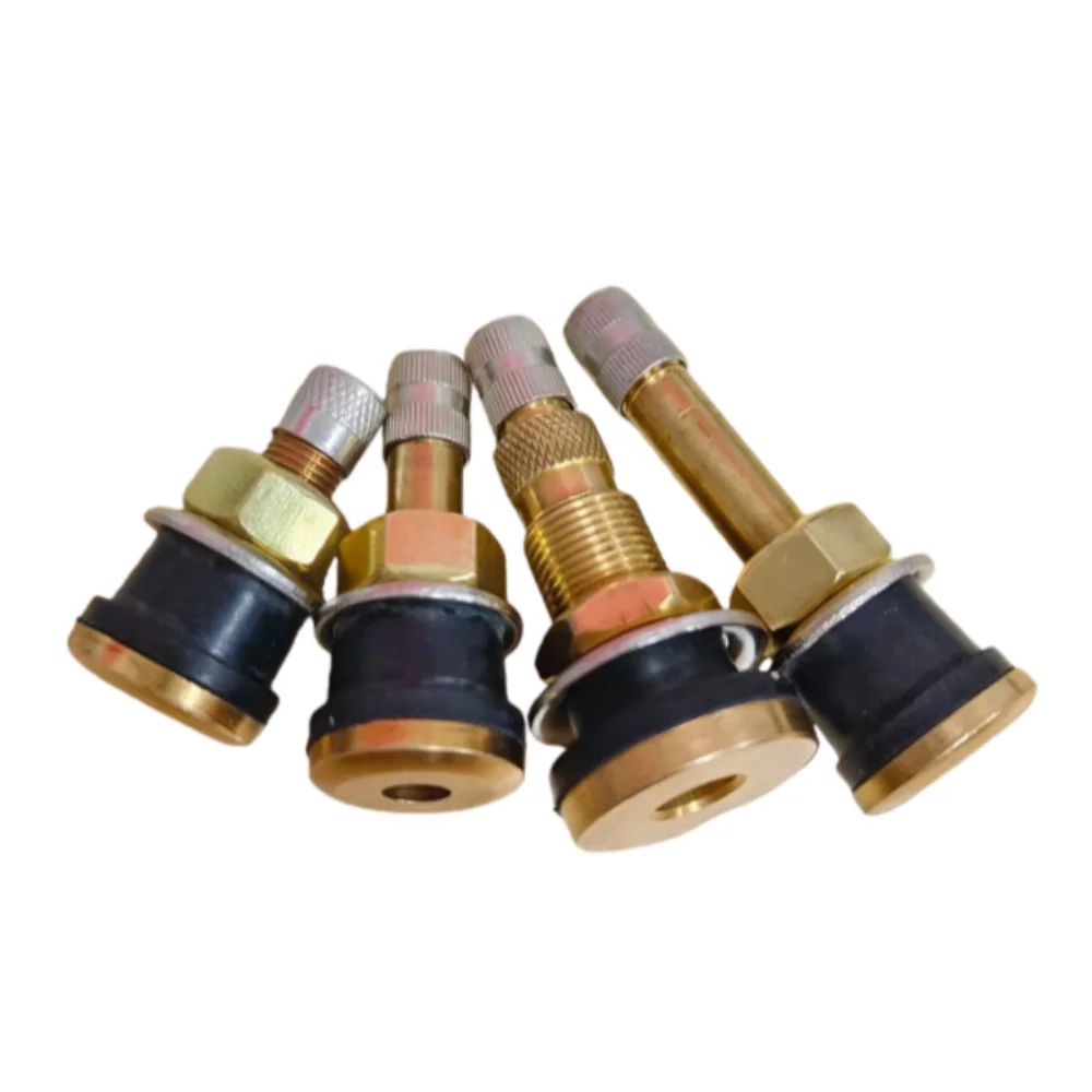 Truck, bus, tubeless truck valve stem, compression-fitted pure copper valve stem, tubeless tire inflation valve