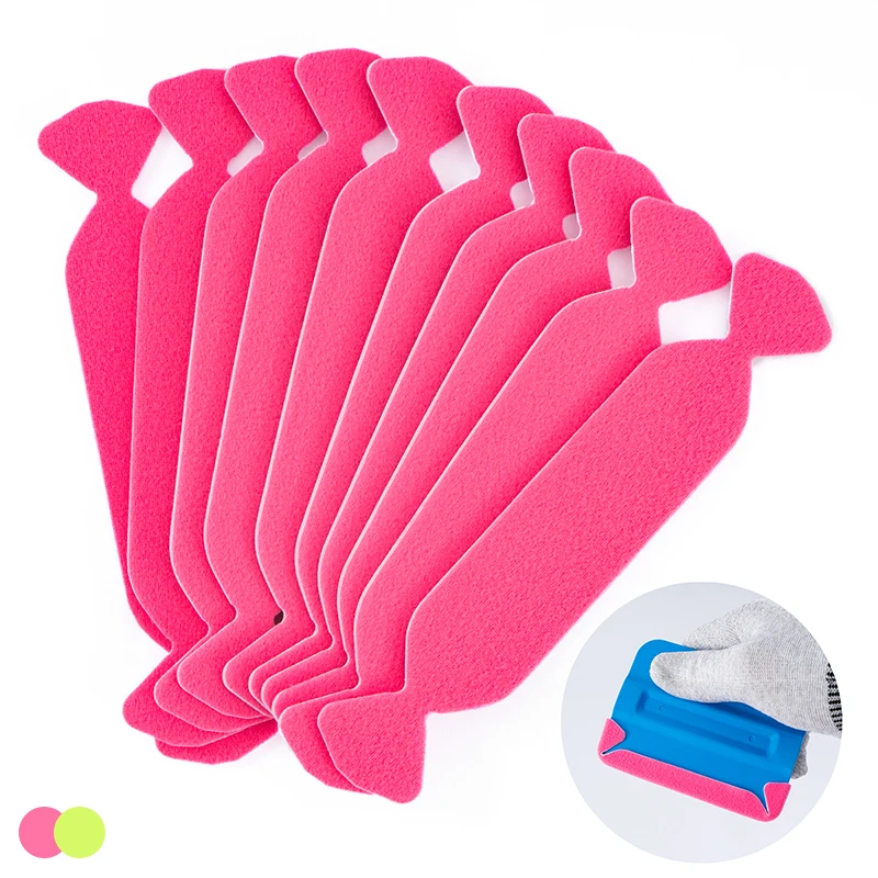 

10PCS/Pack Candy Fabric Felt Cloth For Car Vinyl Film Wrapping Scraper No Scratch Microfiber Replaceable Felts For Vinyl Spatula