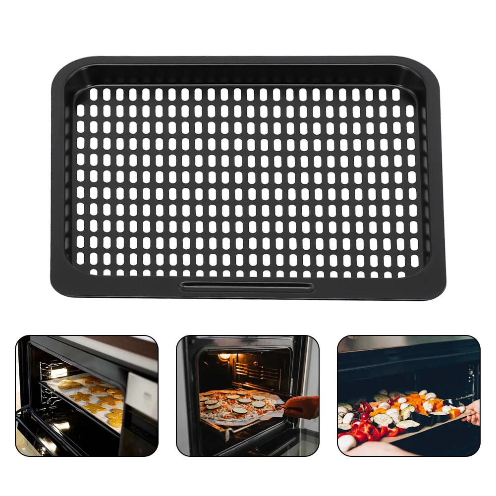 1pcs Carbon Steel Cooking Tray For Baking Bread Cake In Air Fryer Make Food Dryer Crispy Home Kitchen Accessories High Quality