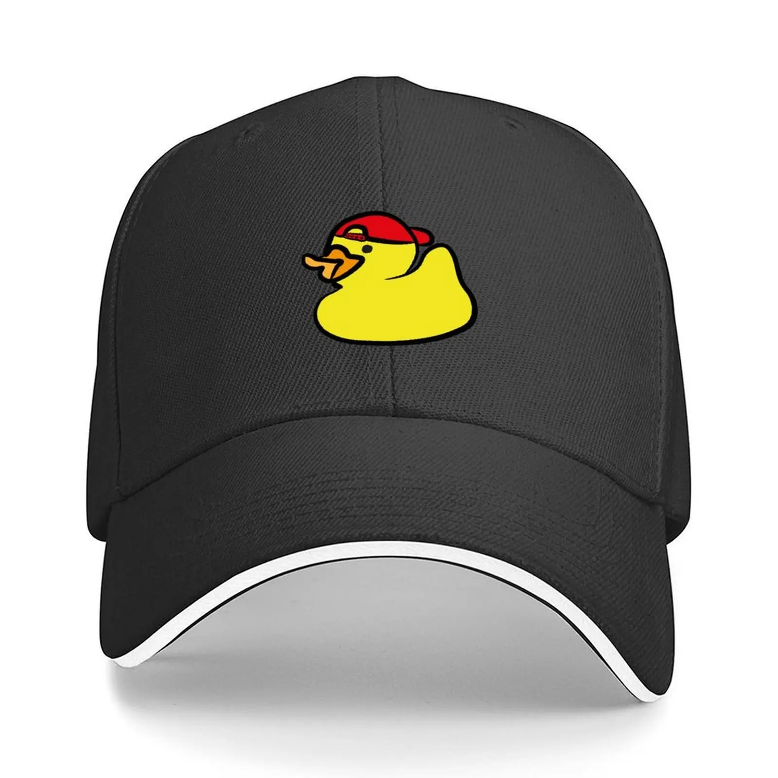 

Cute rubber duck wearing a backwards Baseball Cap tactical cap fishing caps man Sunscreen Golf Wear Women Beach Fashion Men's