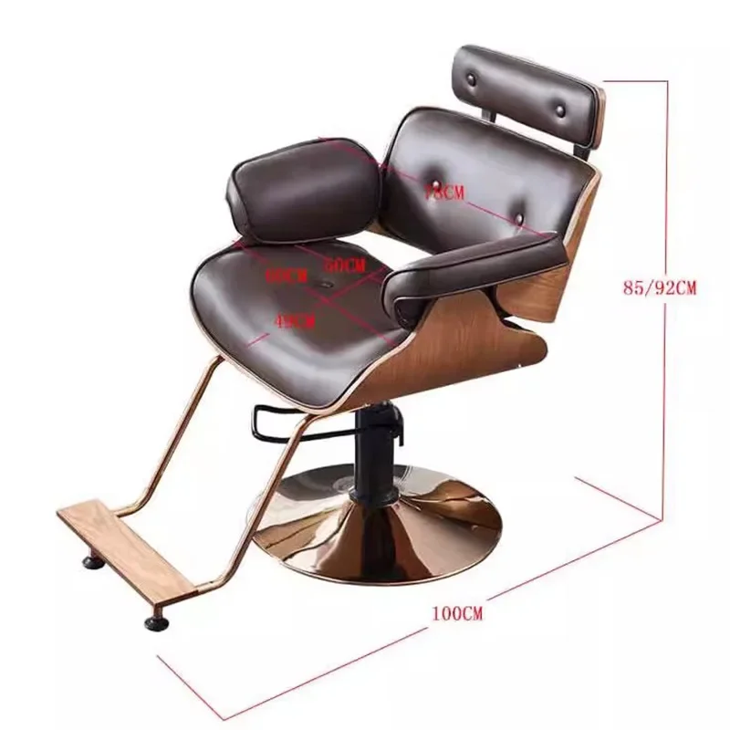 Luxury Swivel Barber Chair Cosmetic Leather Pedicure Hairdressing Chair Hair Wash Facial Friseurstuhl Barbershop Furniture