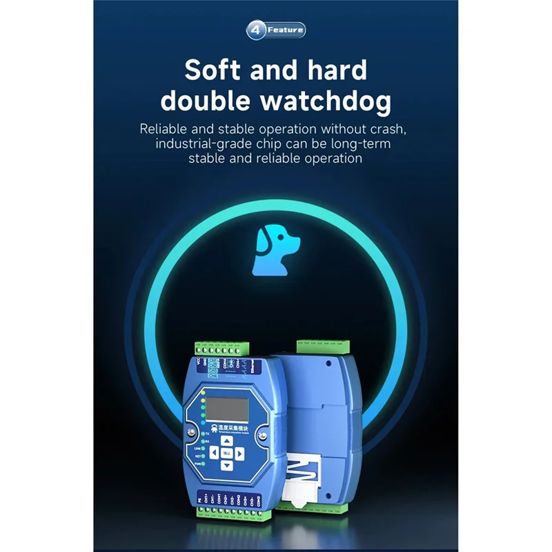 

B50B-Модуль сбора данных о температуре 4-полосный PT100 RTD Modbus RS485 Интерфейс Ethernet Шлюз Watchdog DNS Industrial