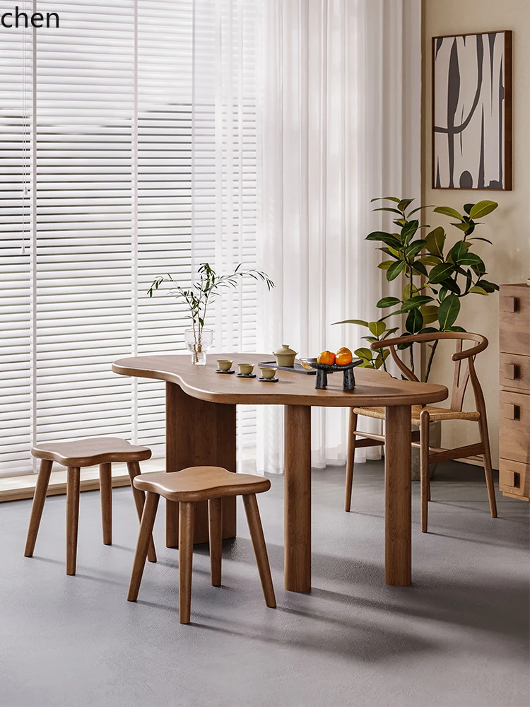 

QZT Solid Wood Balcony Exquisite Small Tea Table and Chair Set for Living Room Home Use Small Tea Table