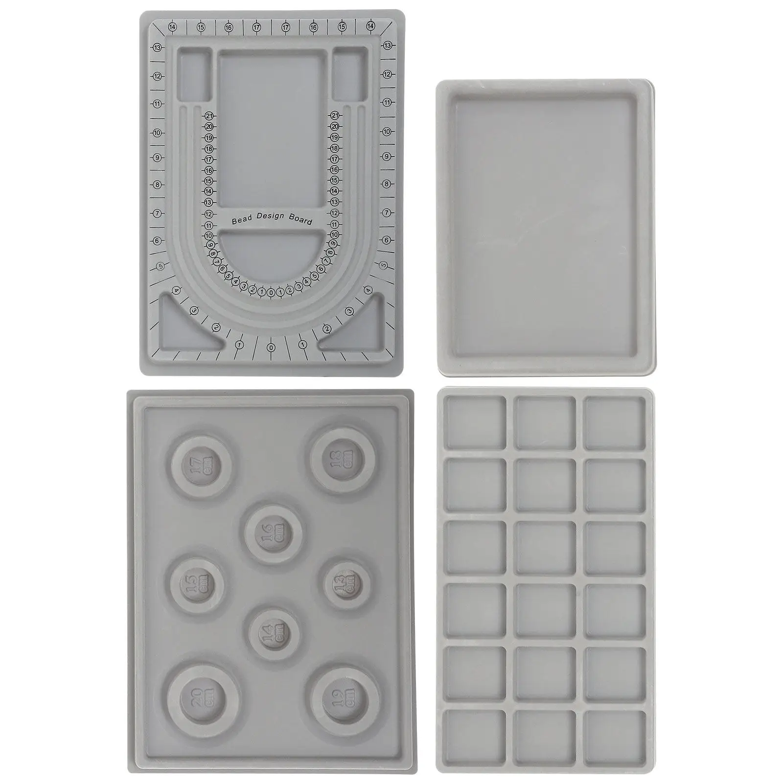 

4Pcs Bead Jewelry Design Boards Smooth Surface Jewelry Making Tray Beading Supplies Storage Beads Design Boards